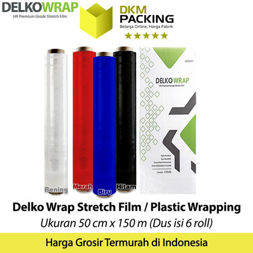 [EZO.9200604] Stretch Film Wraping 50cm x 150m Plastik Wrapping DELKOWRAP OJOL / DUS