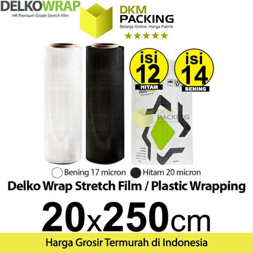 [EZO.9200606] Stretch Film Wraping 20cm x 250m Plastik Wrapping DELKOWRAP OJOL / DUS