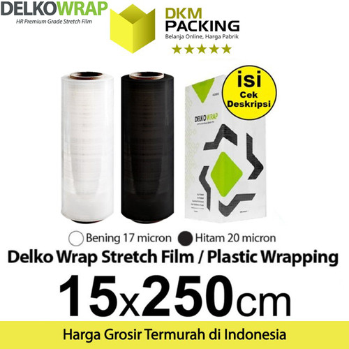 [EZO.9200607] Stretch Film Wraping 15cm x 250m Plastik Wrapping DELKOWRAP OJOL / DUS