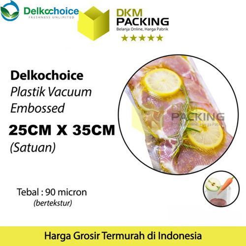 [EZO.9200609] Plastik Vacuum Bag 25x35cm Emboss DELKOCHOICE Sealer Makanan Bintik