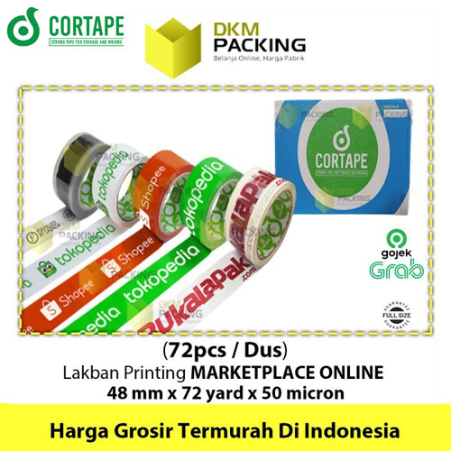 [EZO.9200612] Lakban PRINTING MARKETPLACE 48mm x 72yard PREMIUM OJOL / DUS