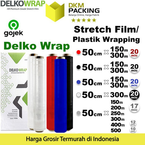 [EZO.9200614] Plastik Stretch Film Wrapping 50cm Wraping DELKOWRAP PREMIUM OJOL DUS