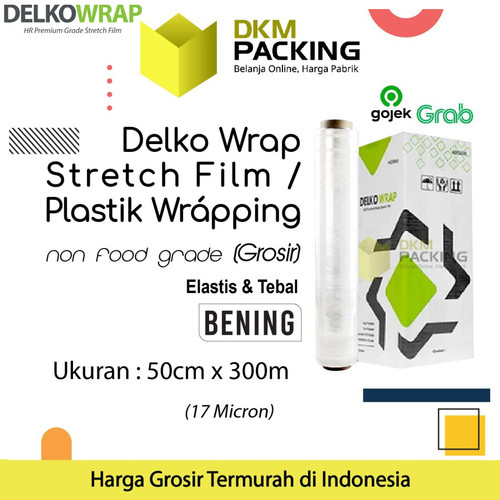 [EZO.9200615] Plastik Wraping Stretch Film 50cm x 300m WRAPPING BENING OJOL / DUS