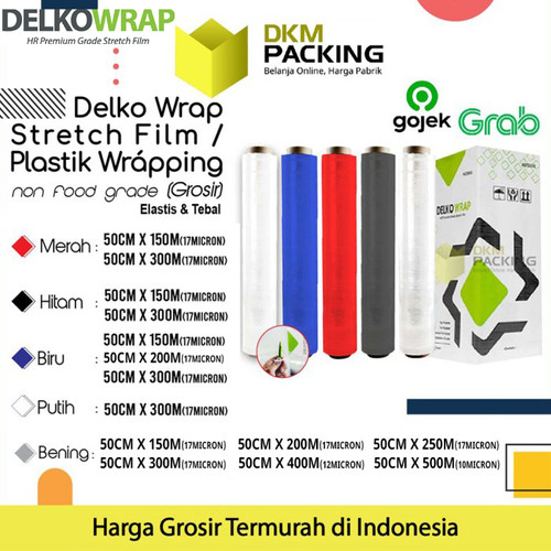 [EZO.9200619] Plastik Wrapping Stretch Film 50cm Wraping DELKOWRAP OJOL / DUS
