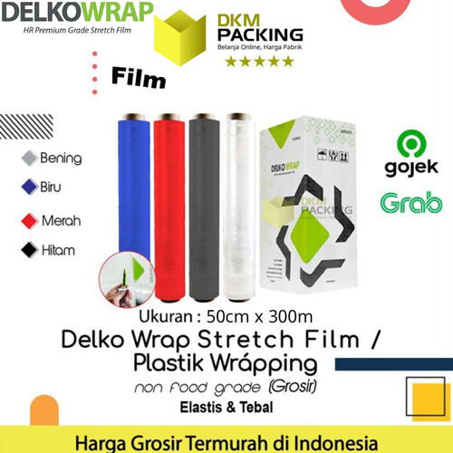 [EZO.9200620] Plastik Wraping 50cm x 300m Wrapping Stretch Film DELKOWRAP OJOL / DUS