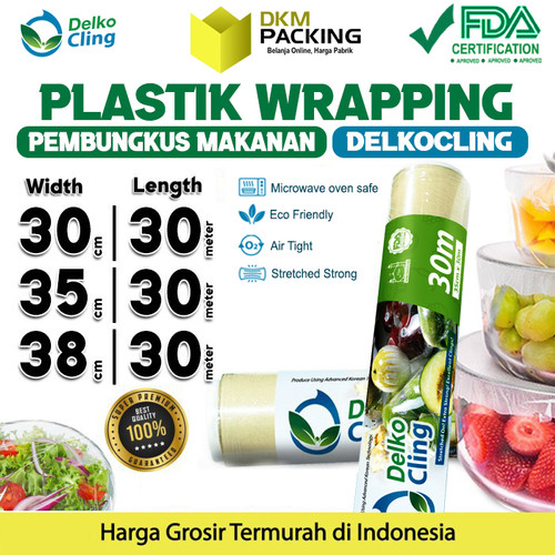 [EZO.9200621] Plastik Cling Wrap 30m Food Wrapping Pembungkus Makanan DELKO CLING