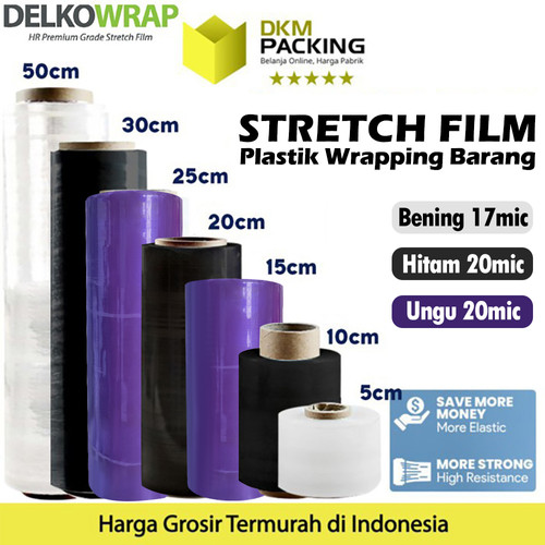 [EZO.9200634] Stretch Film 250m Plastik Wraping DELKOWRAP Wrapping PREMIUM / SATUAN
