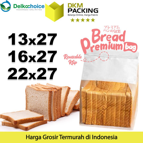 [EZO.9200640] BUNGKUS ROTI PLASTIK KLIP KEMASAN PREMIUM DELKOCHOICE BAG / TERMURAH