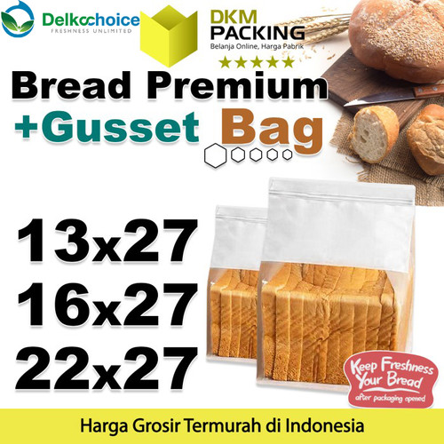[EZO.9200642] BUNGKUS ROTI PLASTIK KLIP DELKOCHOICE BREAD PREMIUM BAG / TERMURAH