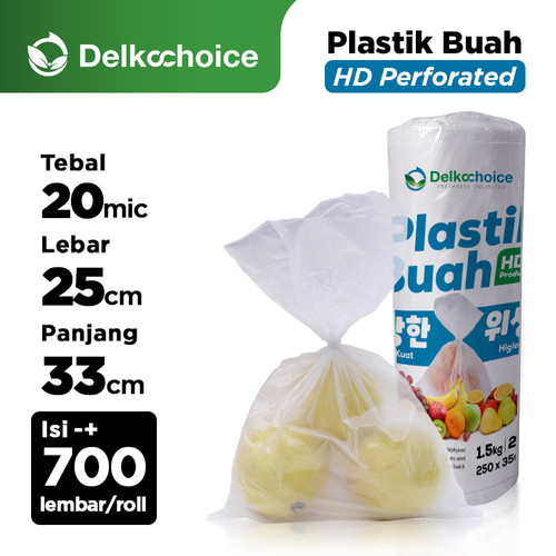 [EZO.9200646] Plastik HD PERFORATED Buah FOTOKOPI Delkochoice SNI PREMIUM / ROLL