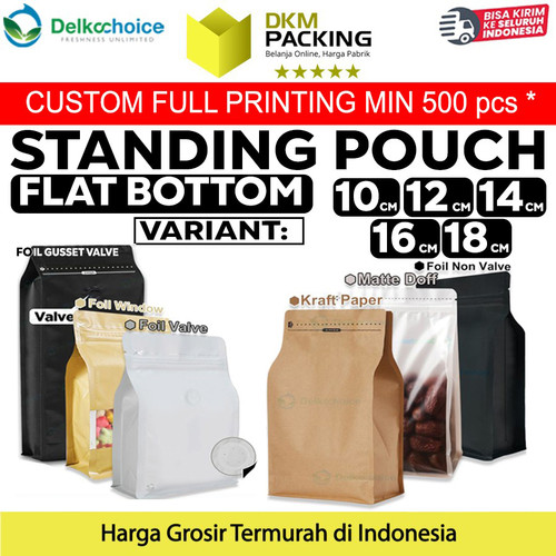 [EZO.9200685] Standing Pouch VARIANT FLAT BOTTOM DELKOCHOICE Plastik Klip Makanan