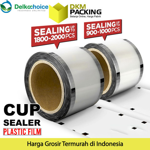 [EZO.9200710] Plastik Lid Cup Sealer Tutup Gelas Plastik Roll Seal Cup 1000pcs Gelas