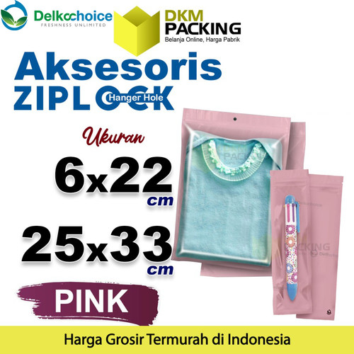 [EZO.9200726] ZIPLOCK BAG AKSESORIS PINK Plastik Klip Kemasan DELKOCHOICE / SATUAN