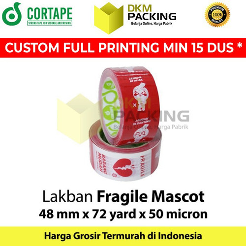 [EZO.9200727] Sticker FRAGILE UNBOXING 5x7cm Stiker Cromo HANDLE WITH CARE / PACK