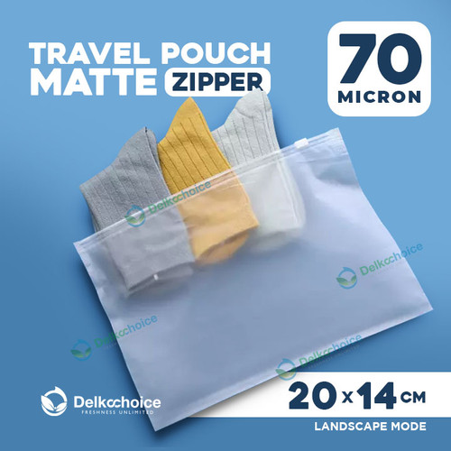 [EZO.9200750] Plastik Traveling Pouch Landscape Matte Zipper Storage Organizer Bag