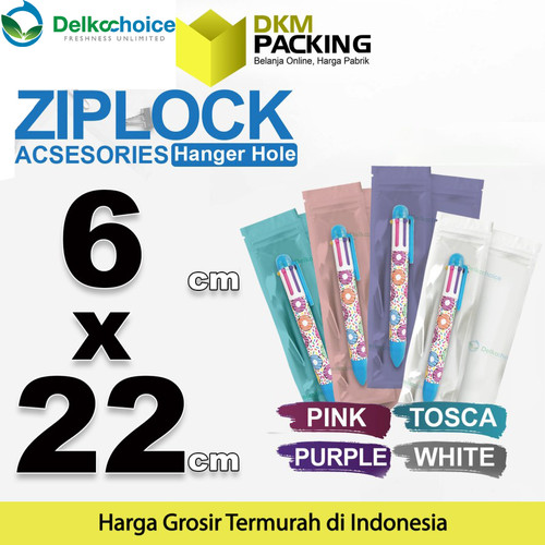 [EZO.9200766] ZIPLOCK BAG AKSESORIS 6x22cm Plastik Klip Kemasan DELKOCHOICE SATUAN