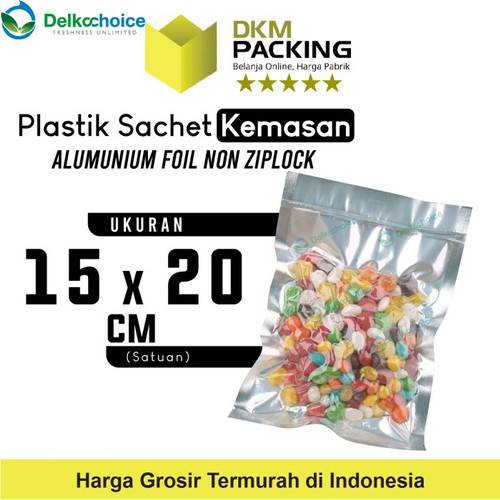[EZO.9200811] PLASTIK SACHET BAG TRANSMETZ 15X20CM KEMASAN NON ZIPLOCK SASET FOIL