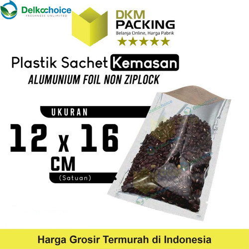 [EZO.9200813] PLASTIK SACHET BAG TRANSMETZ 12X16CM KEMASAN NON ZIPLOCK SASET FOIL