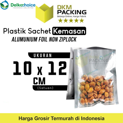 [EZO.9200814] PLASTIK SACHET BAG TRANSMETZ 10X12CM KEMASAN NON ZIPLOCK SASET FOIL