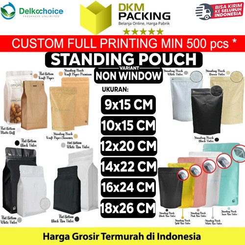 [EZO.9200825] Standing Pouch VARIAN NON WINDOW DELKOCHOICE Plastik Klip TERMURAH