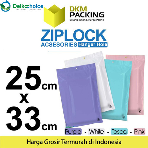 [EZO.9200828] ZIPLOCK BAG AKSESORIS 25x33cm Plastik Klip Kemasan DELKOCHOICE PREMIUM