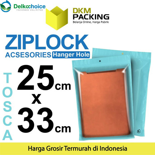 [EZO.9200830] ZIPLOCK BAG AKSESORIS TOSCA 25x33cm Plastik Klip Kemasan DELKOCHOICE