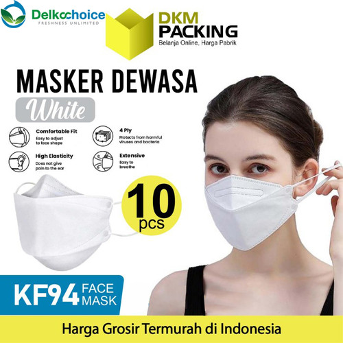 [EZO.9200834] Masker 3D KF94 4PLY DELKOCHOICE Dewasa PACK isi 10pcs FACE MASK