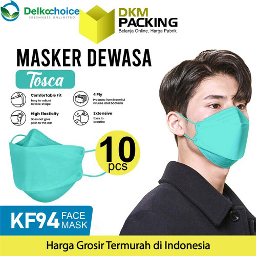 [EZO.9200837] Masker 3D KF94 4PLY DELKOCHOICE Dewasa Tosca PACK isi 10pcs FACE MASK