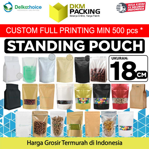 [EZO.9200840] Standing Pouch 18cm DELKOCHOICE Plastik Klip Kemasan Sealer Makanan