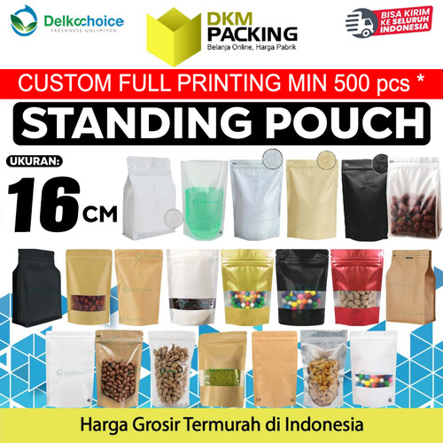 [EZO.9200842] Standing Pouch 16cm DELKOCHOICE Plastik Klip Kemasan Sealer Makanan