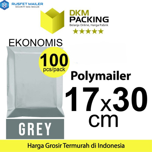 [EZO.9200854] Polymailer PACK GREY 17x30cm Amplop Plastik Packing Olshop EKONOMIS