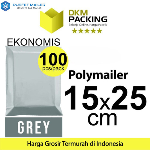 [EZO.9200855] Polymailer PACK GREY 15x25cm Amplop Plastik Packing Olshop EKONOMIS