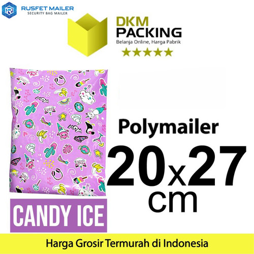 [EZO.9200864] Amplop Plastik Packing 20x27cm Polimailer Polymailer Candy /SATUAN