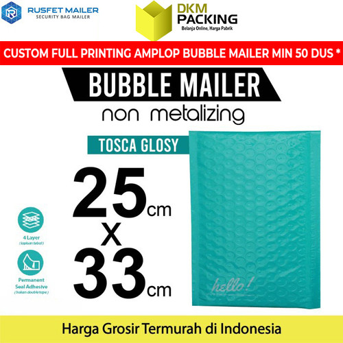 [EZO.9200902] AMPLOP BUBBLE WRAP TOSCA 25x33cm RUSFET BUBBLE BAG MAILER PREMIUM