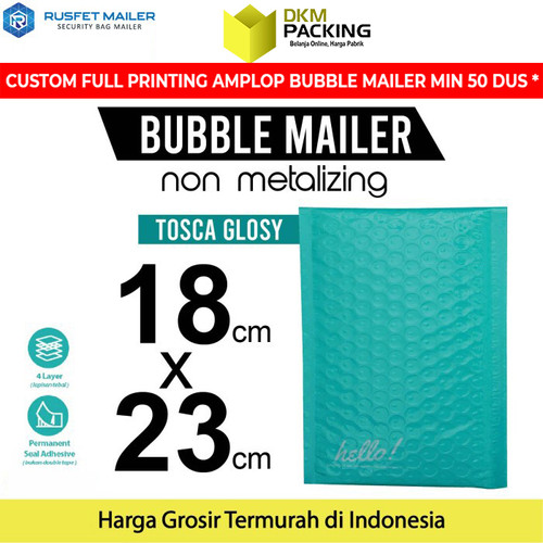 [EZO.9200904] AMPLOP BUBBLE WRAP TOSCA 18x23cm RUSFET BUBBLE BAG MAILER PREMIUM