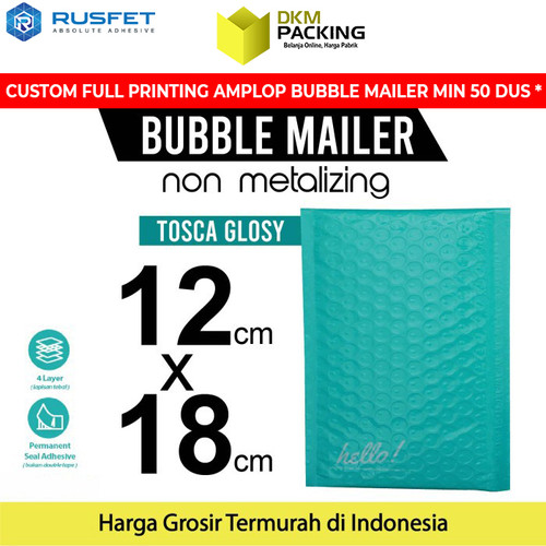 [EZO.9200905] AMPLOP BUBBLE WRAP TOSCA 12X18cm RUSFET BUBBLE BAG MAILER PREMIUM