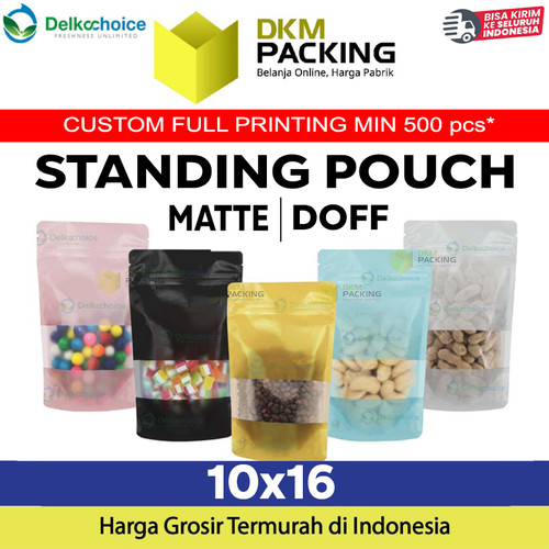 [EZO.9200941] Standing Pouch 10x16cm MATTE WINDOW Plastik Kemasan DELKOCHOICE