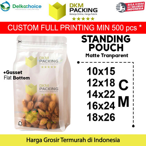 [EZO.9200983] FLAT BOTTOM MATTE Plastik Kemasan Makanan DELKOCHOICE TERMURAH