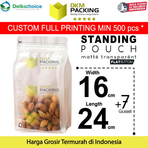 [EZO.9200985] FLAT BOTTOM MATTE 16x24cm Plastik Kemasan Makanan DELKOCHOICE TERMURAH