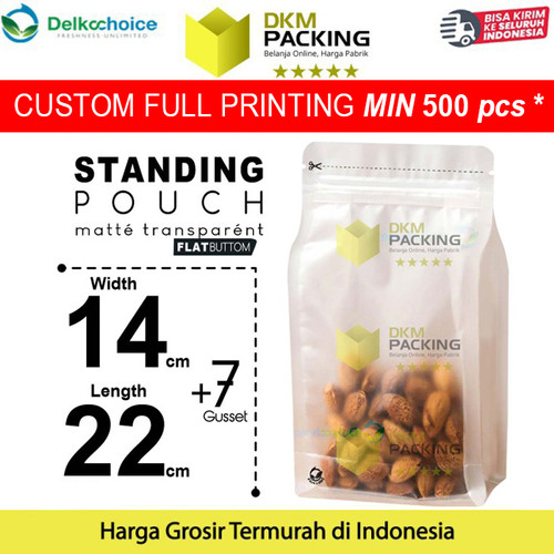 [EZO.9200986] FLAT BOTTOM MATTE 14x22cm Plastik Kemasan Makanan DELKOCHOICE TERMURAH