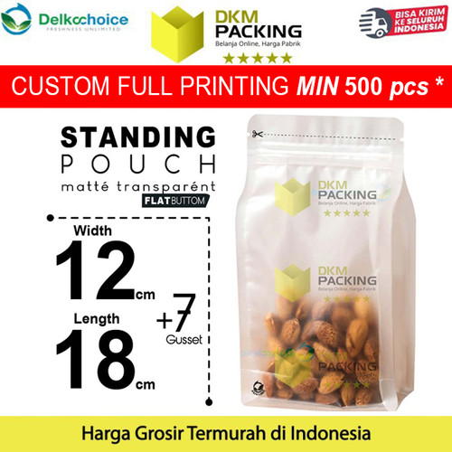 [EZO.9200987] FLAT BOTTOM MATTE 12x18cm Plastik Kemasan Makanan DELKOCHOICE TERMURAH