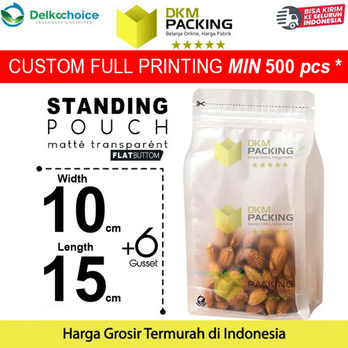[EZO.9200988] FLAT BOTTOM MATTE 10x15cm Plastik Kemasan Makanan DELKOCHOICE TERMURAH