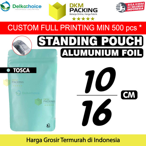 [EZO.9201062] Standing Pouch TOSCA 10x16cm NON WINDOW ZIPLOCK Plastik Klip ALU FOIL