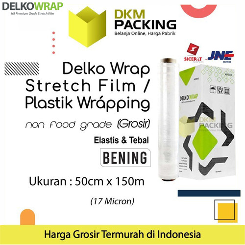 [EZO.9201094] Plastik Wraping Stretch Film 50cm x 150m BENING DELKOWRAP KARGO / DUS