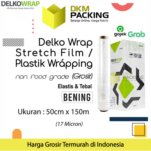 [EZO.9201095] Plastik Wraping Stretch Film 50cm x 150m CLEAR INSTAN SAMEDAY / DUS
