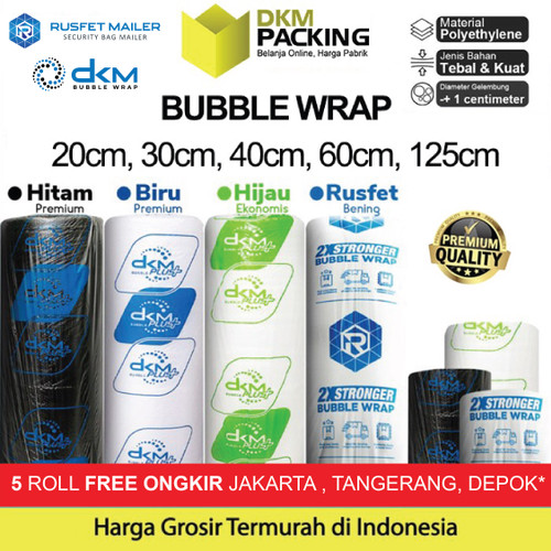 [EZO.9201098] Plastik Bubblewrap DKM PLUS 50 Meter Bubble Wrap TERMURAH SE INDONESIA