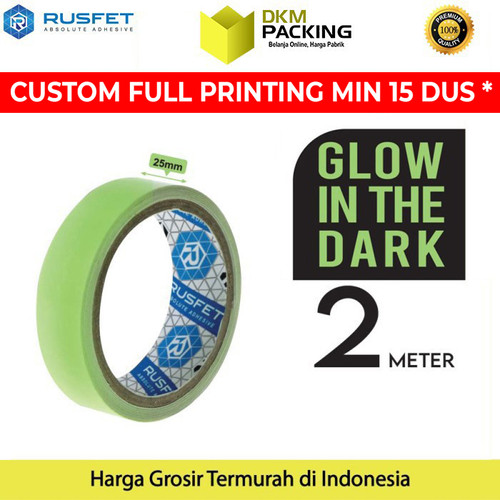 [EZO.9201106] Lakban GLOW IN THE DARK 25mm x 2m Luminous Tape Isolasi Selotip SATUAN