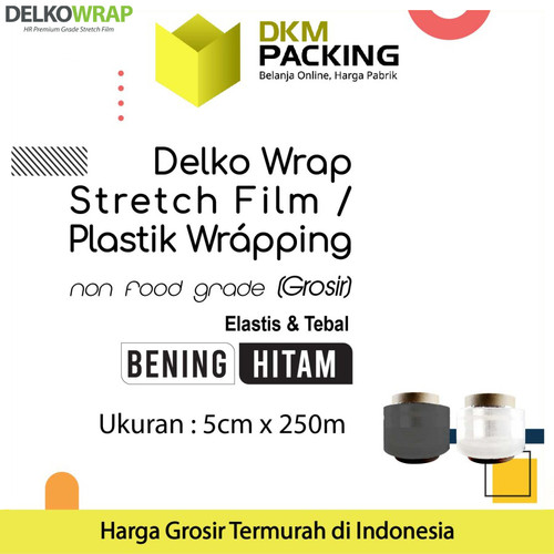 [EZO.9201115] Plastik Wraping Stretch Film 5cm x 250m DELKOWRAP TERMURAH / SATUAN