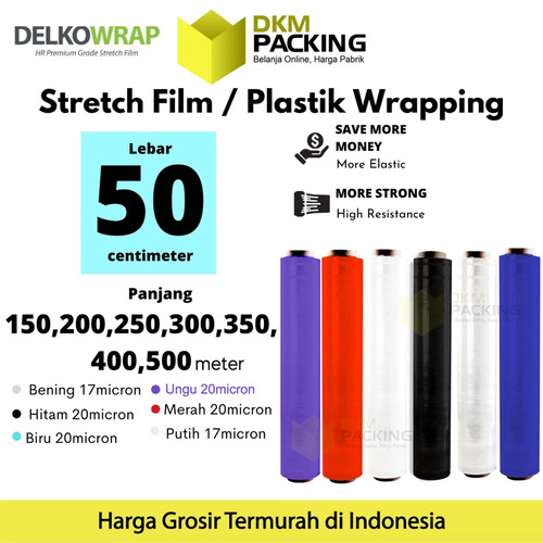 [EZO.9201119] Plastik Wraping Stretch Film 50cm DELKOWRAP TERMURAH / SATUAN