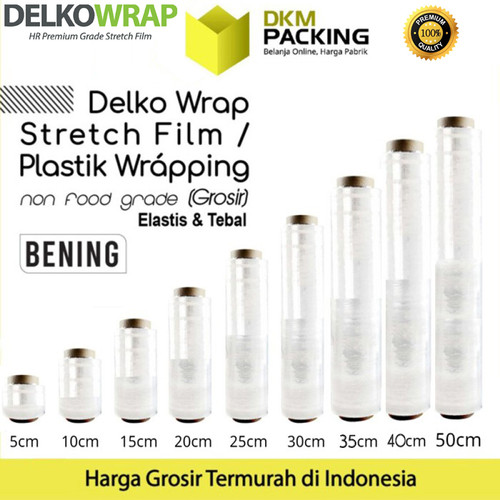 [EZO.9201130] Plastik Wraping Stretch Film 250m DELKOWRAP WRAPPING BENING / SATUAN